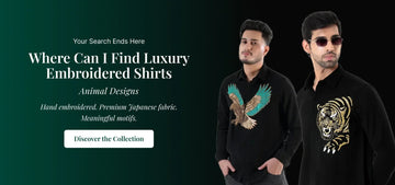 Luxury Embroidered Shirts with Animal Designs