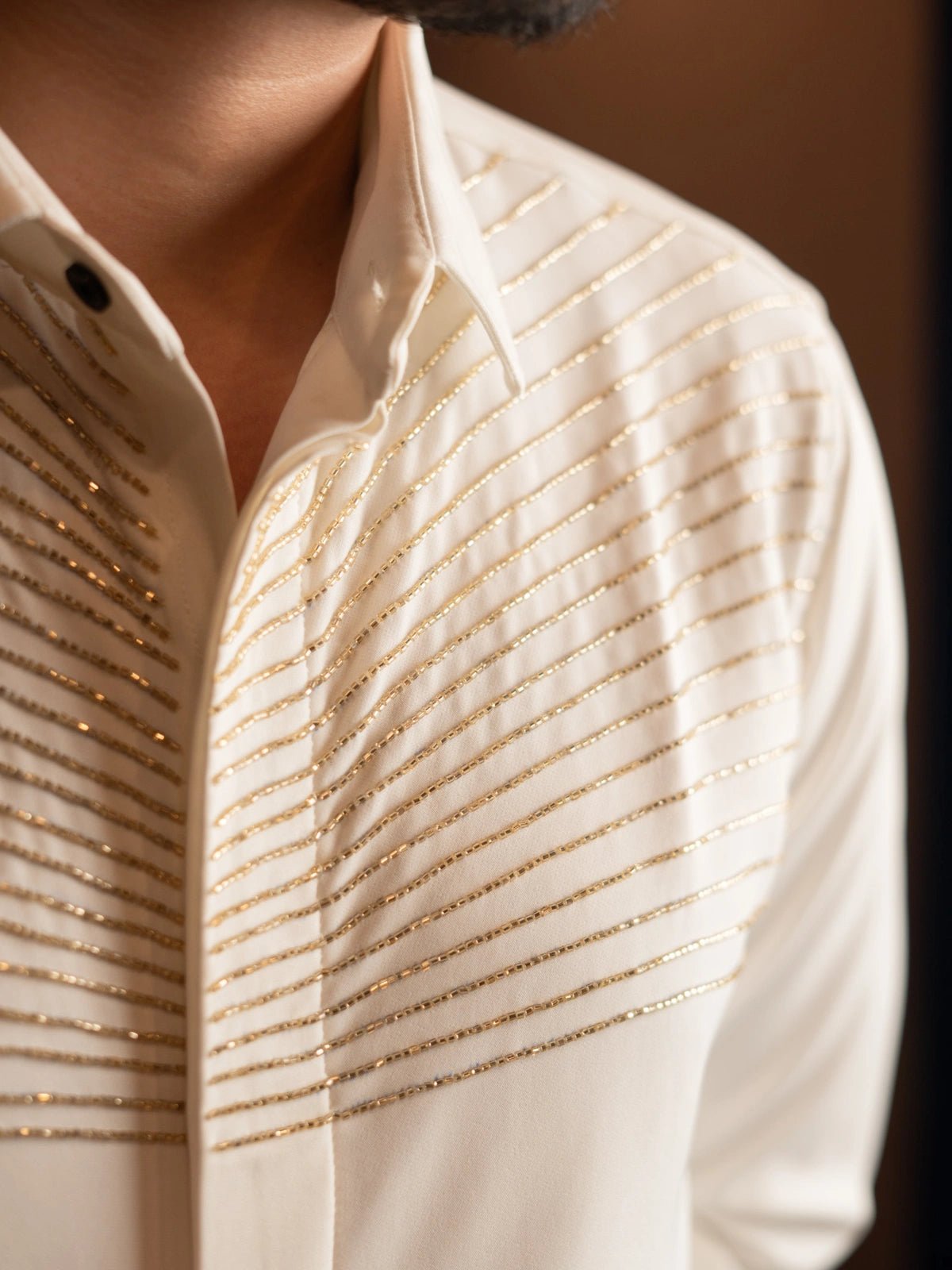 Auric Rays – Gold Embroidered Shirt