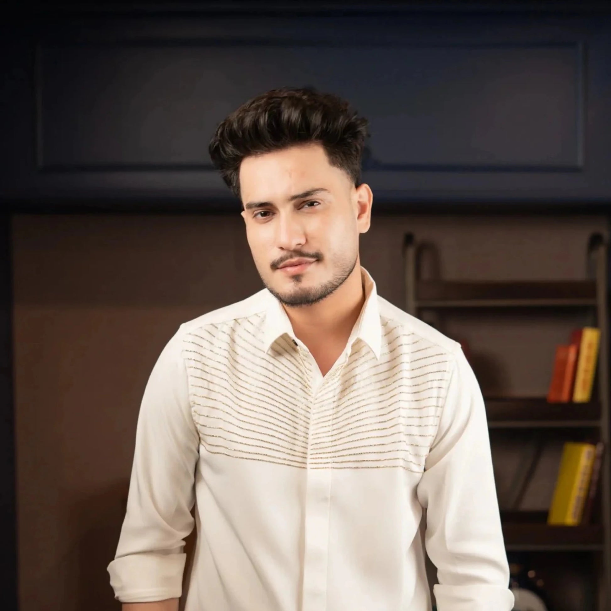 Auric Rays – Gold Embroidered Shirt