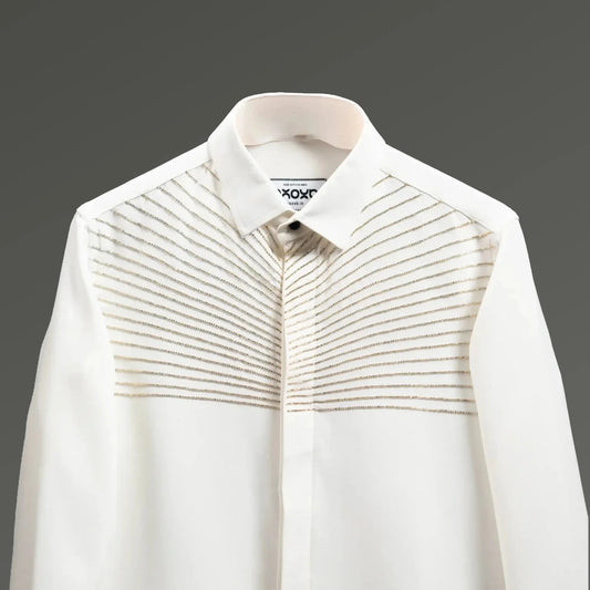 Auric Rays – Gold Embroidered Shirt