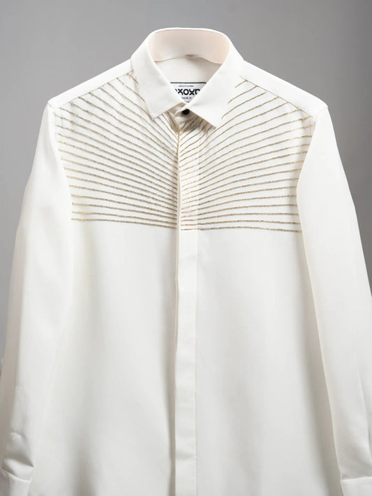 Auric Rays – Gold Embroidered Shirt