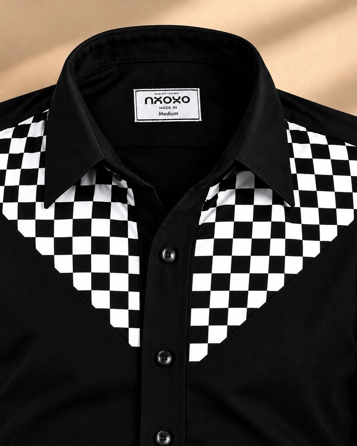 Binary Code – Black Geometric Shirt for Men