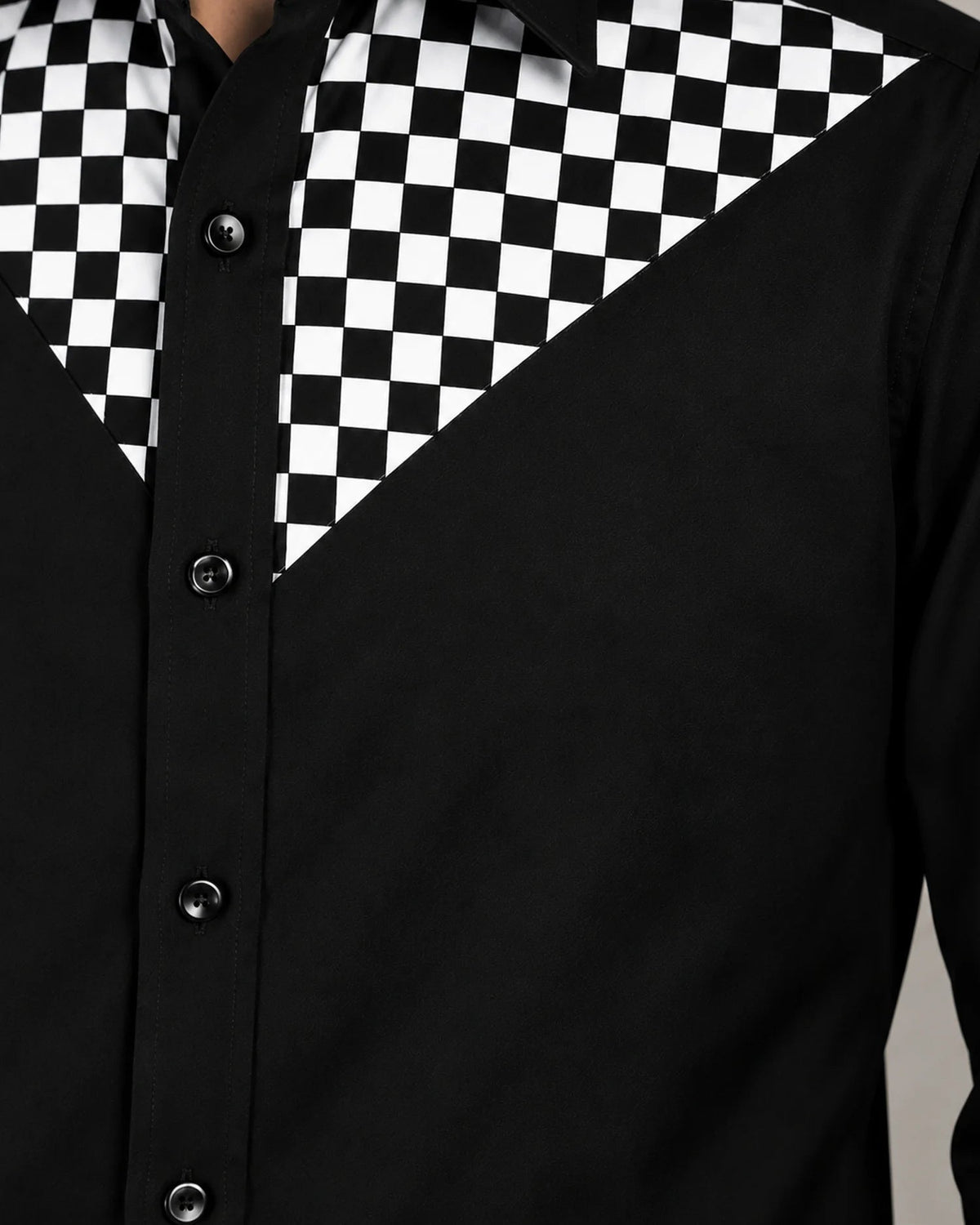 Binary Code – Black Geometric Shirt for Men