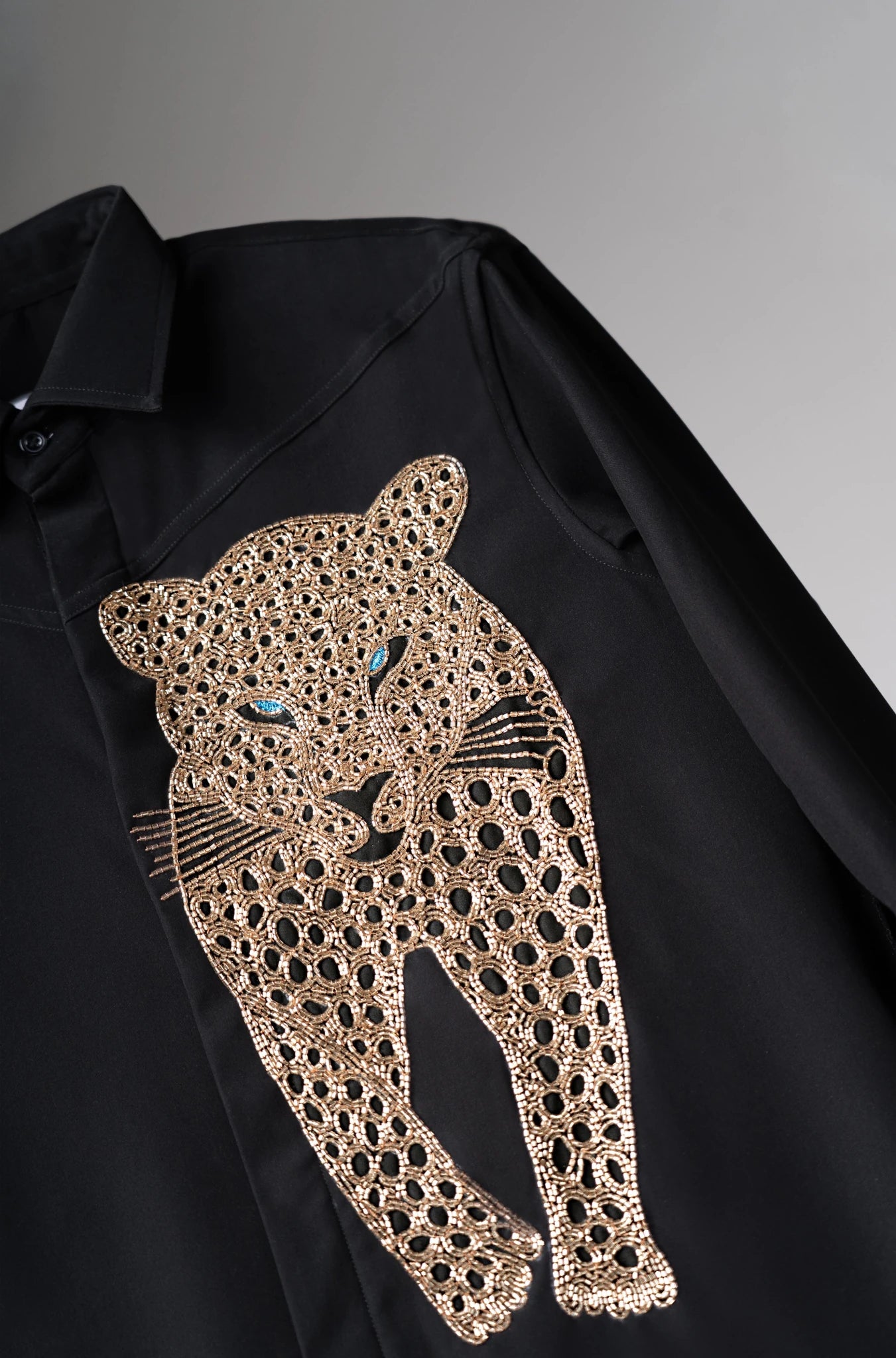 Panther Embroidered Shirt for Men