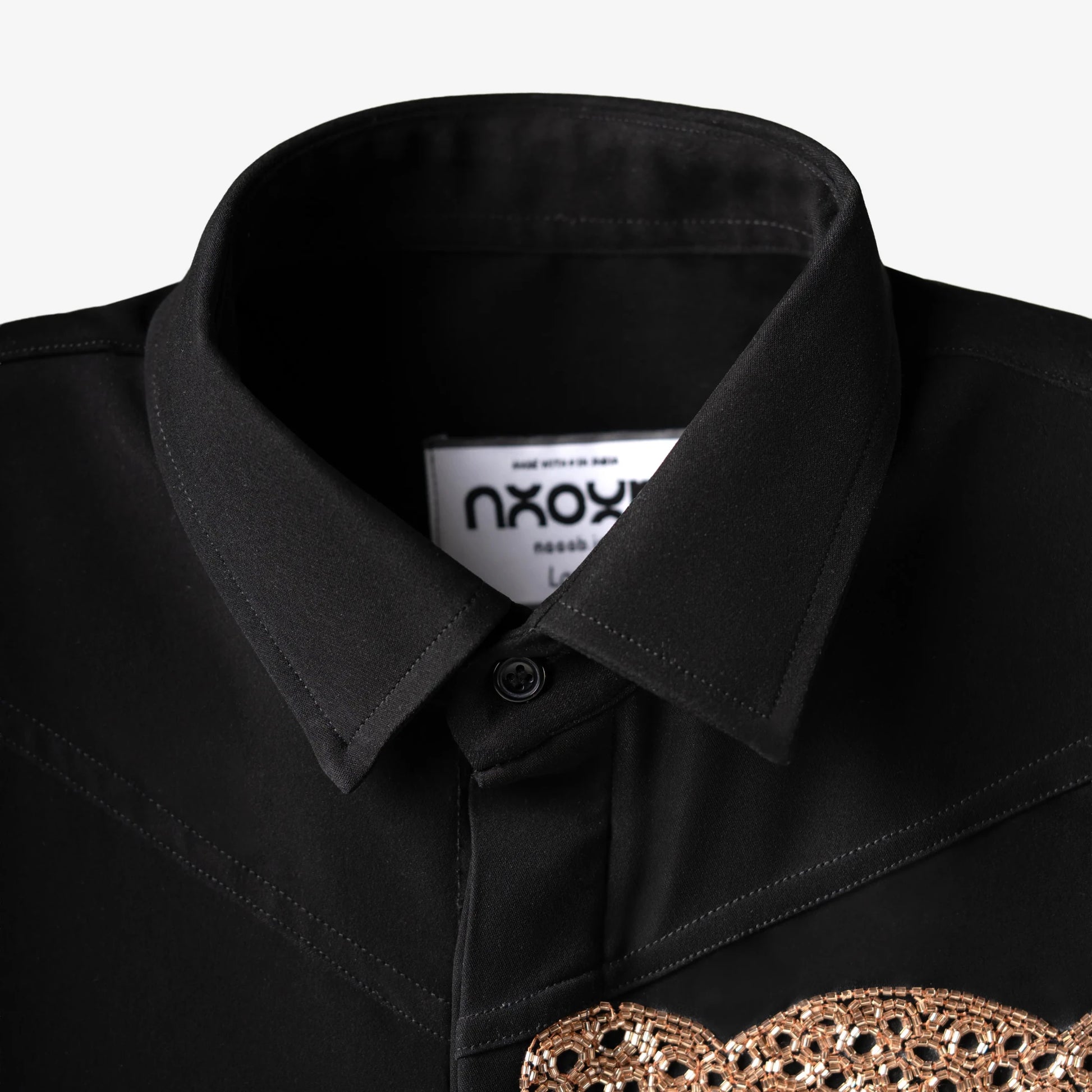 Blue Stare – Panther Embroidered Black Shirt