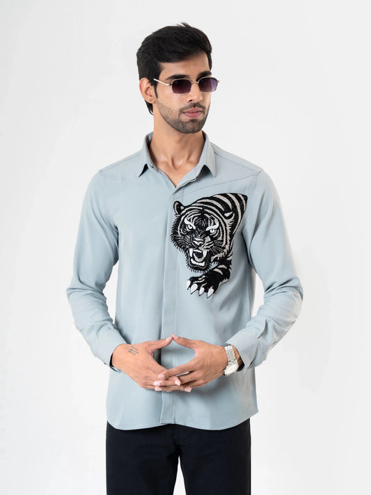 Tiger Embroidered Shirt