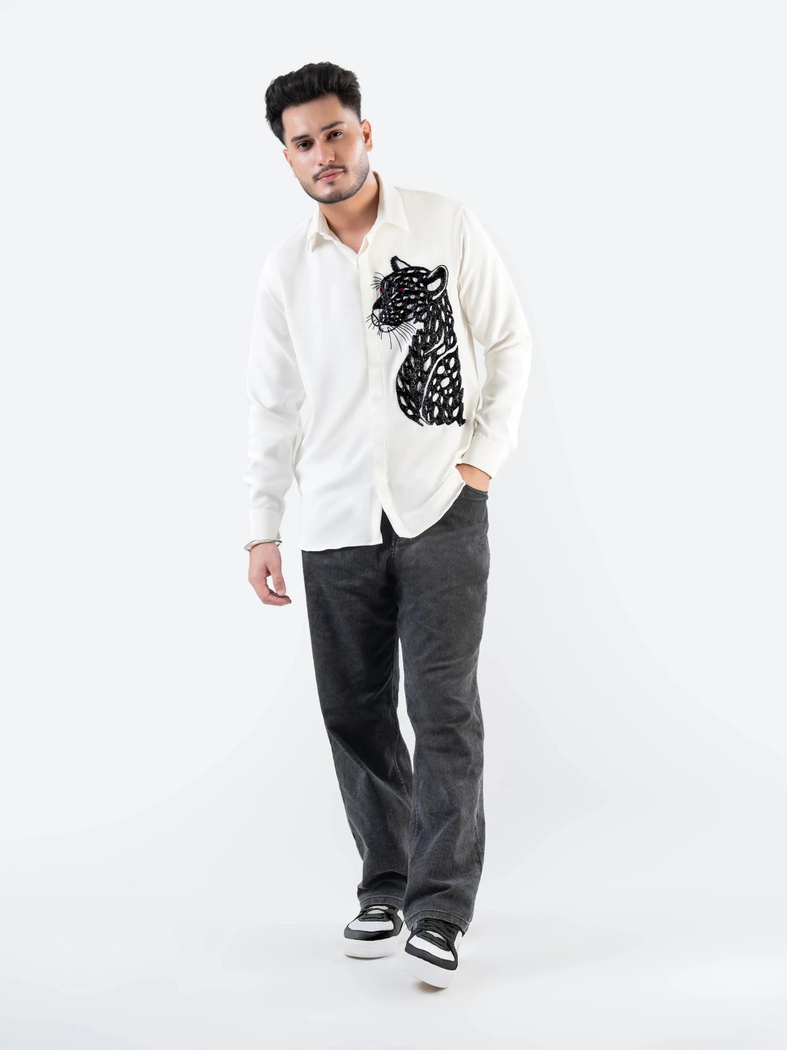 Panther Embroidered Shirt