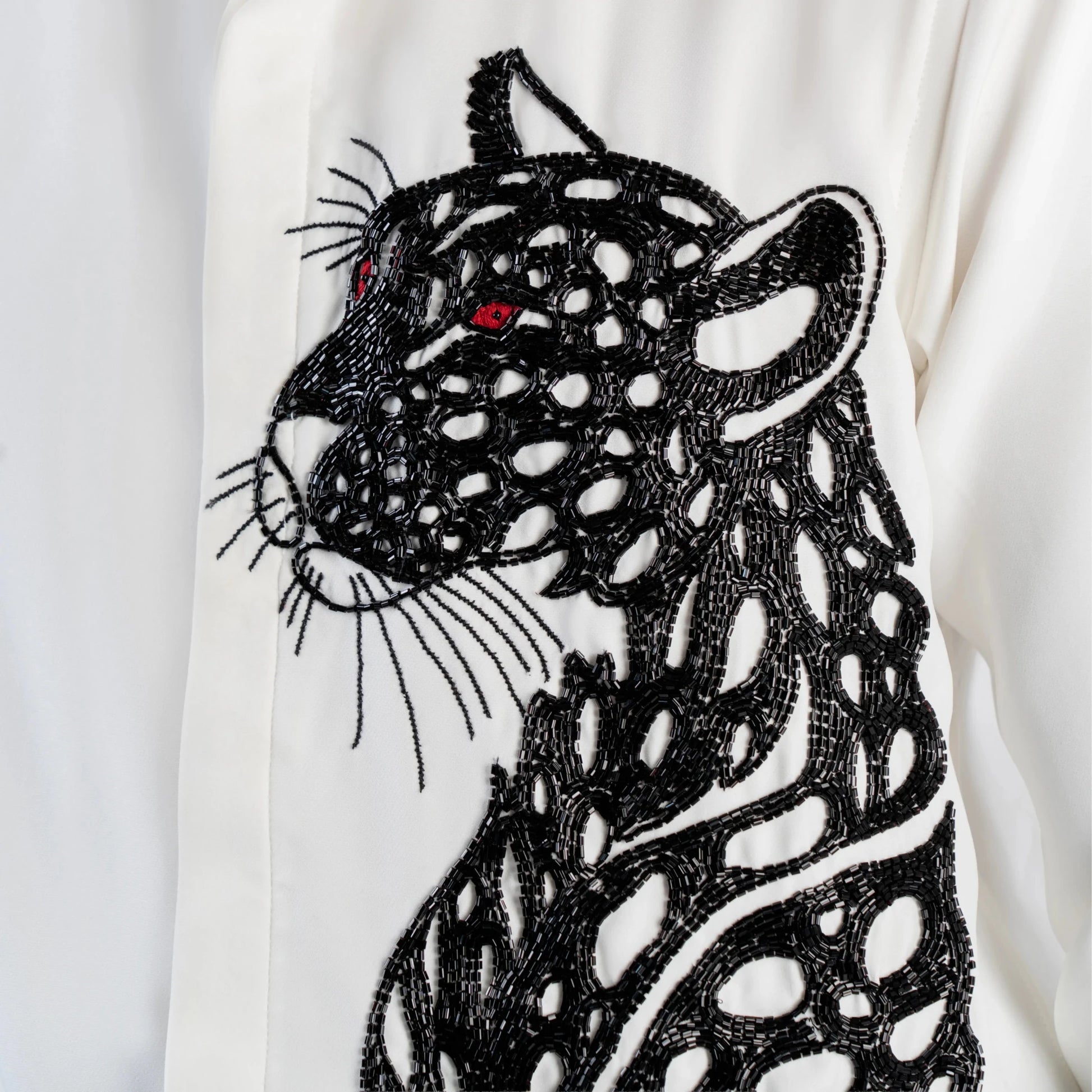 Crimson Prowl – Panther Embroidered Shirt