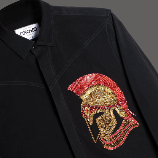 Crown of Valor – Embroidered Warrior Shirt