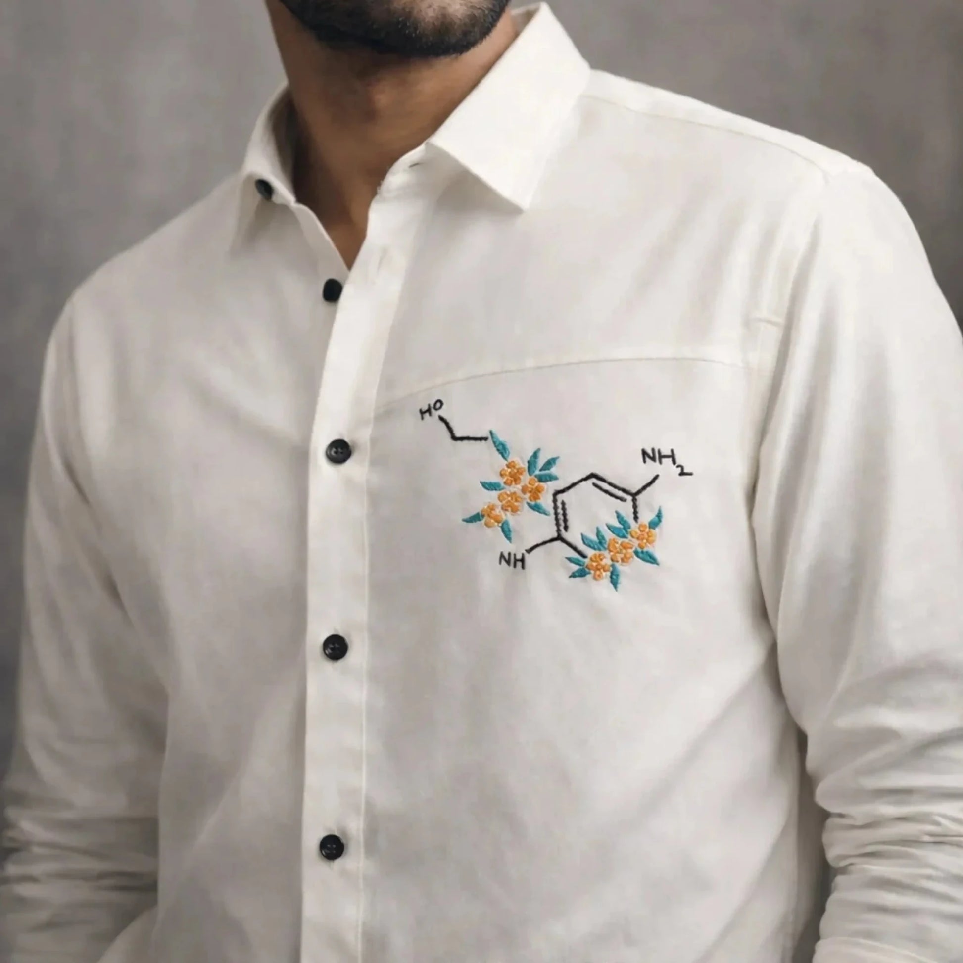Shop Molecular Embroidered Shirt for Men