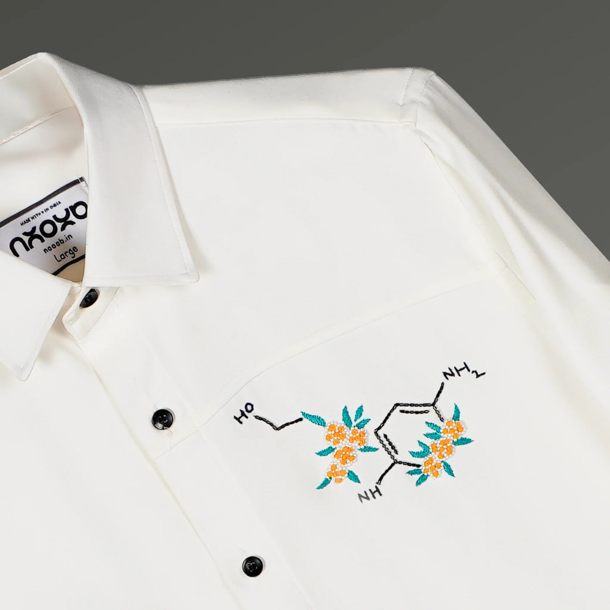 Molecular Embroidered Shirt for Men
