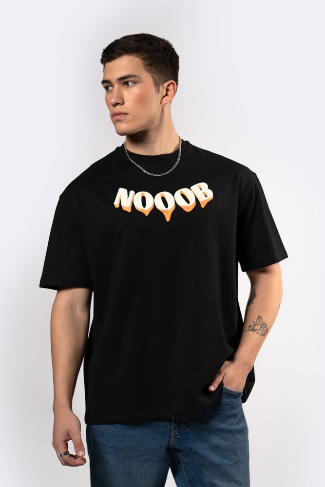 Black Oversized Printed T-Shirt  Unisex