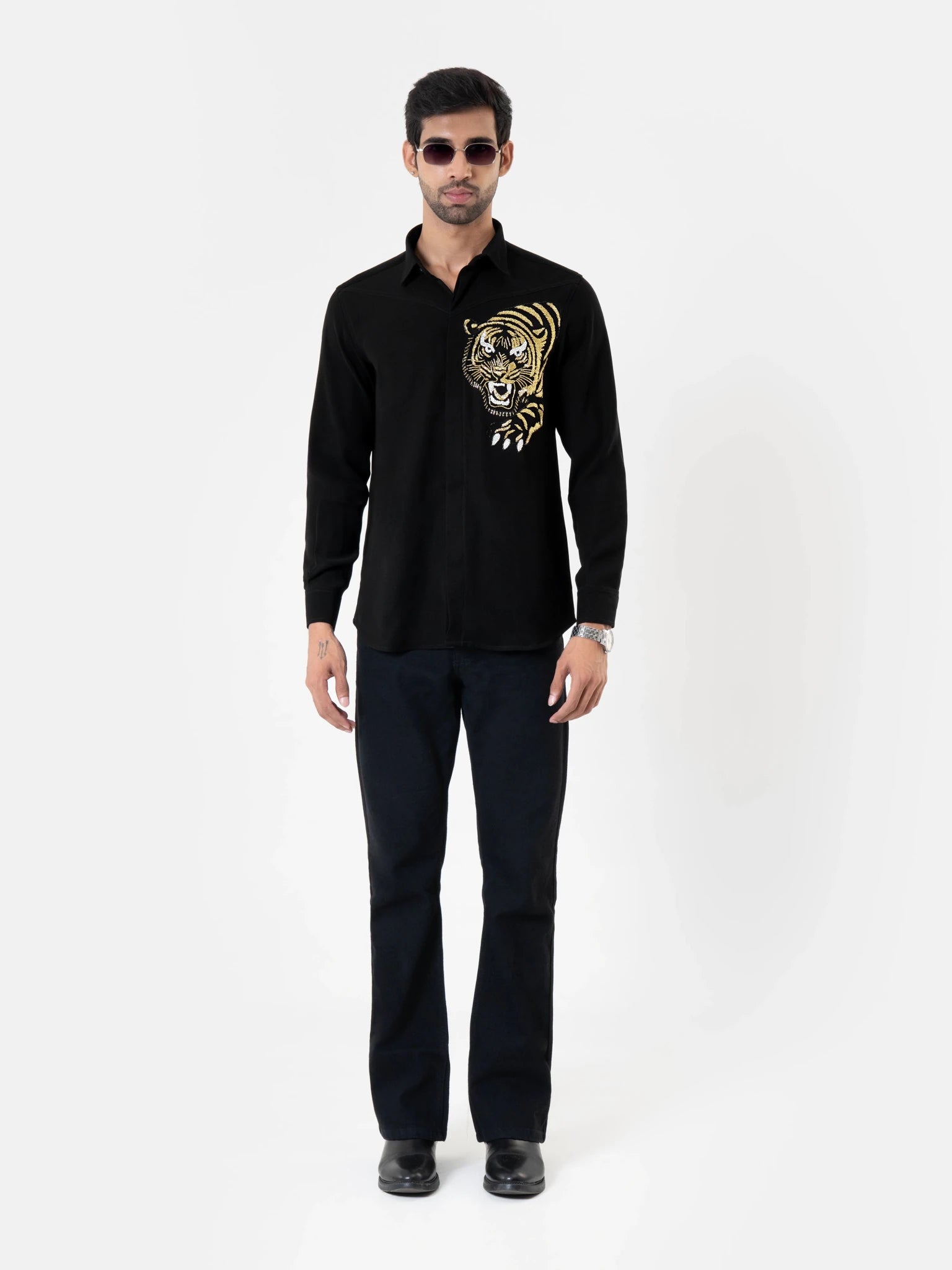 Tiger Embroidered Premium Shirt for Men