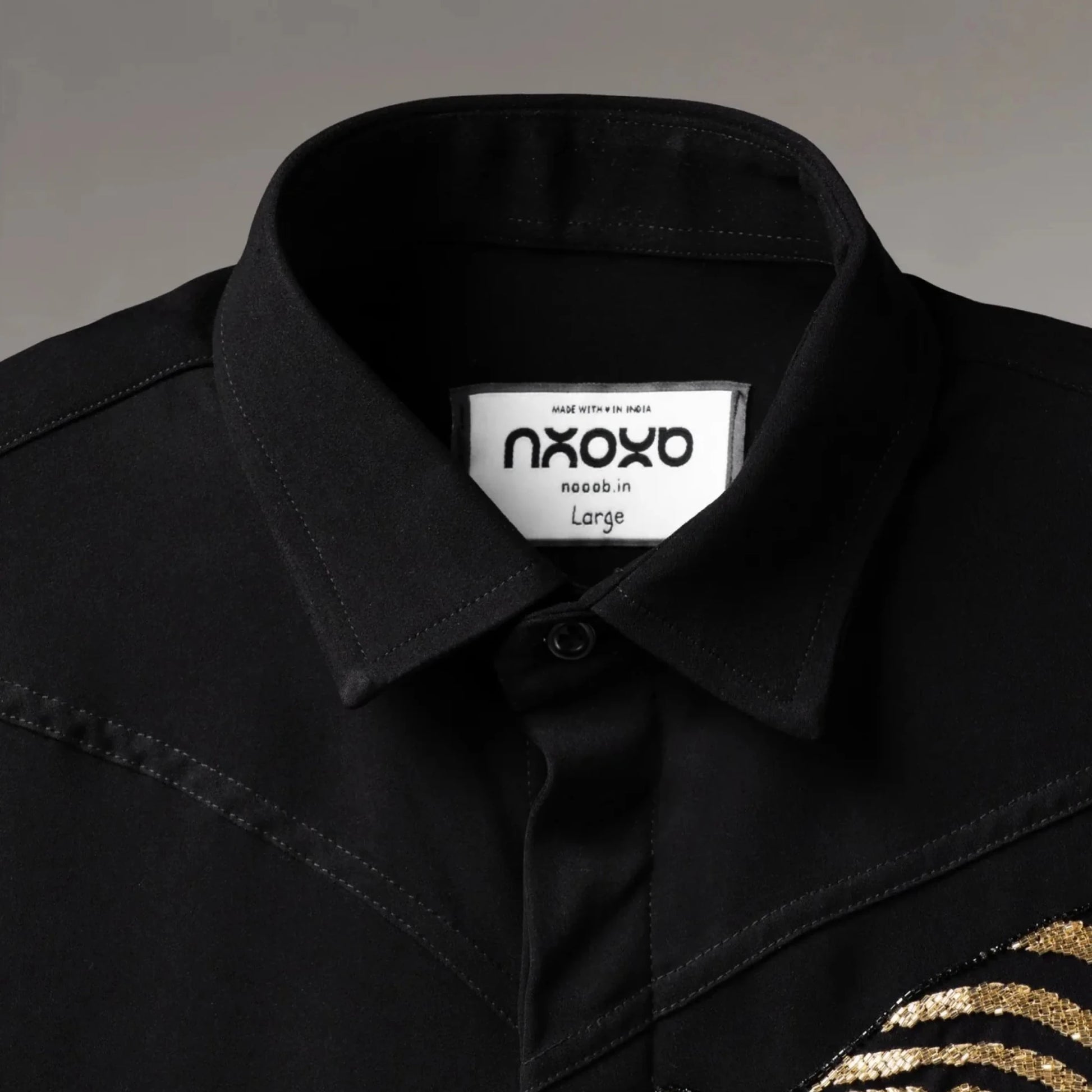 Golden Roar – Tiger Embroidered Shirt