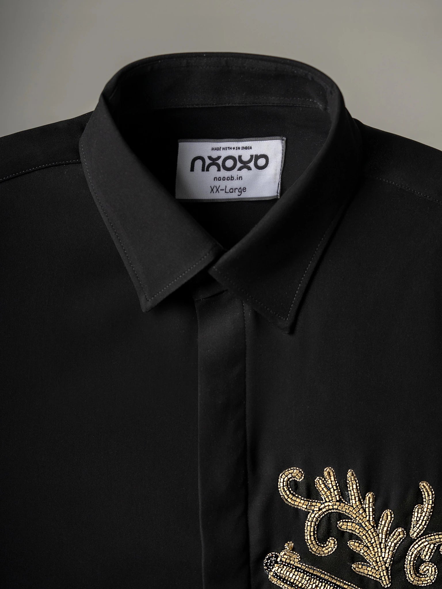 Golden Trigger Embroidered Shirt for Men