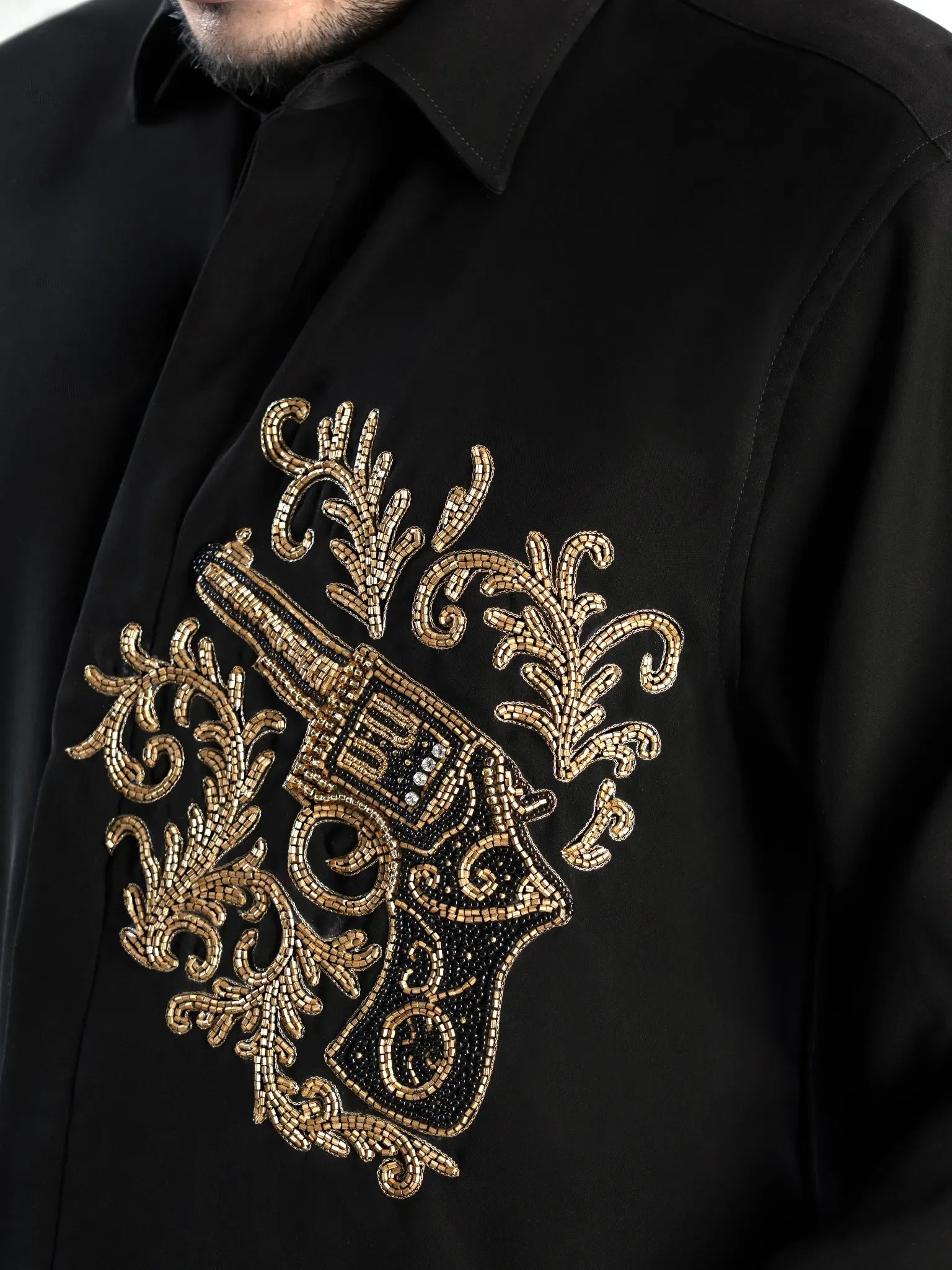 Golden Embroidered Shirt