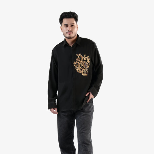 Golden Trigger – Gold Embroidered Shirt