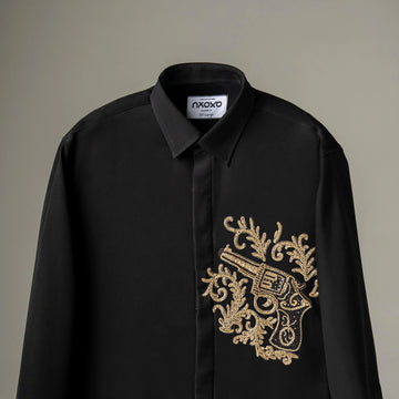 Golden Trigger – Gold Embroidered Shirt