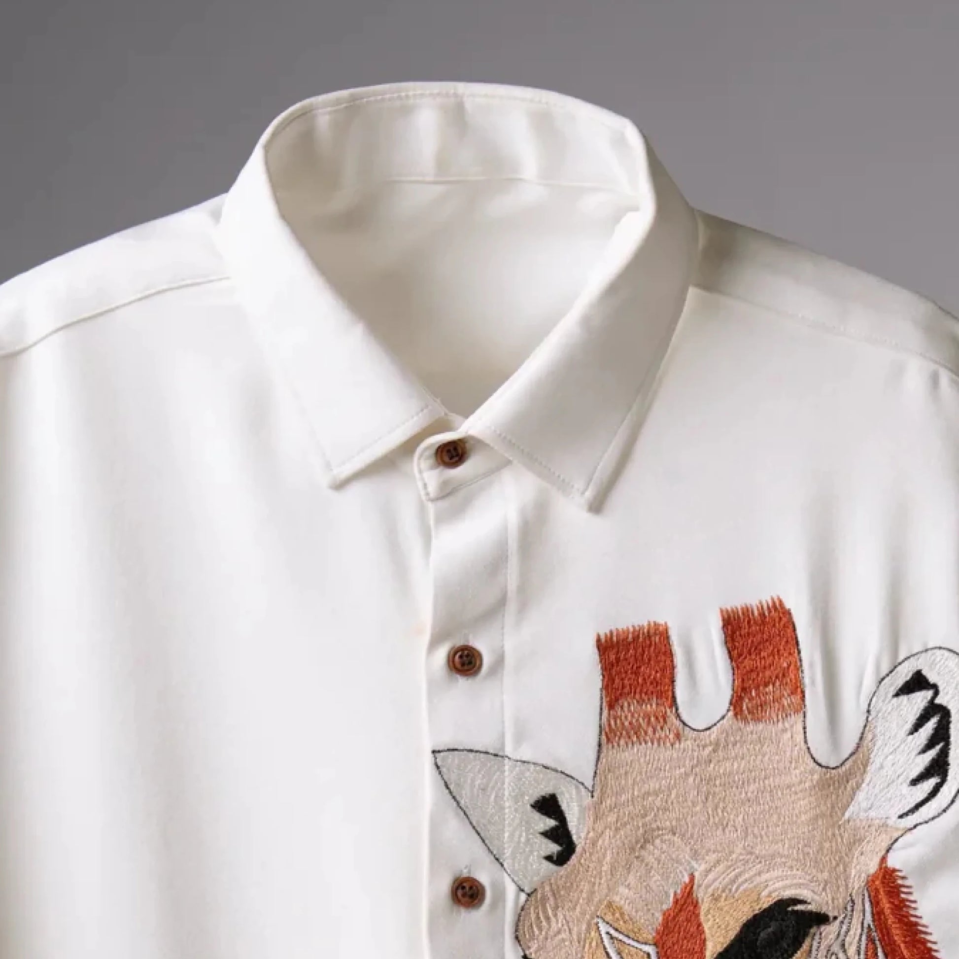 Highground Giraffe Embroidered Shirt for Men