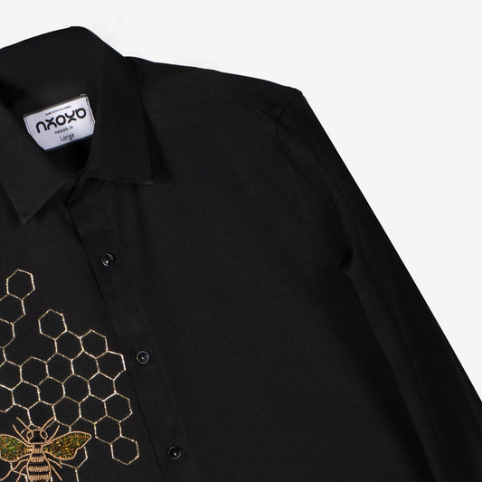 Hive Theory – Geometric Embroidered Shirt