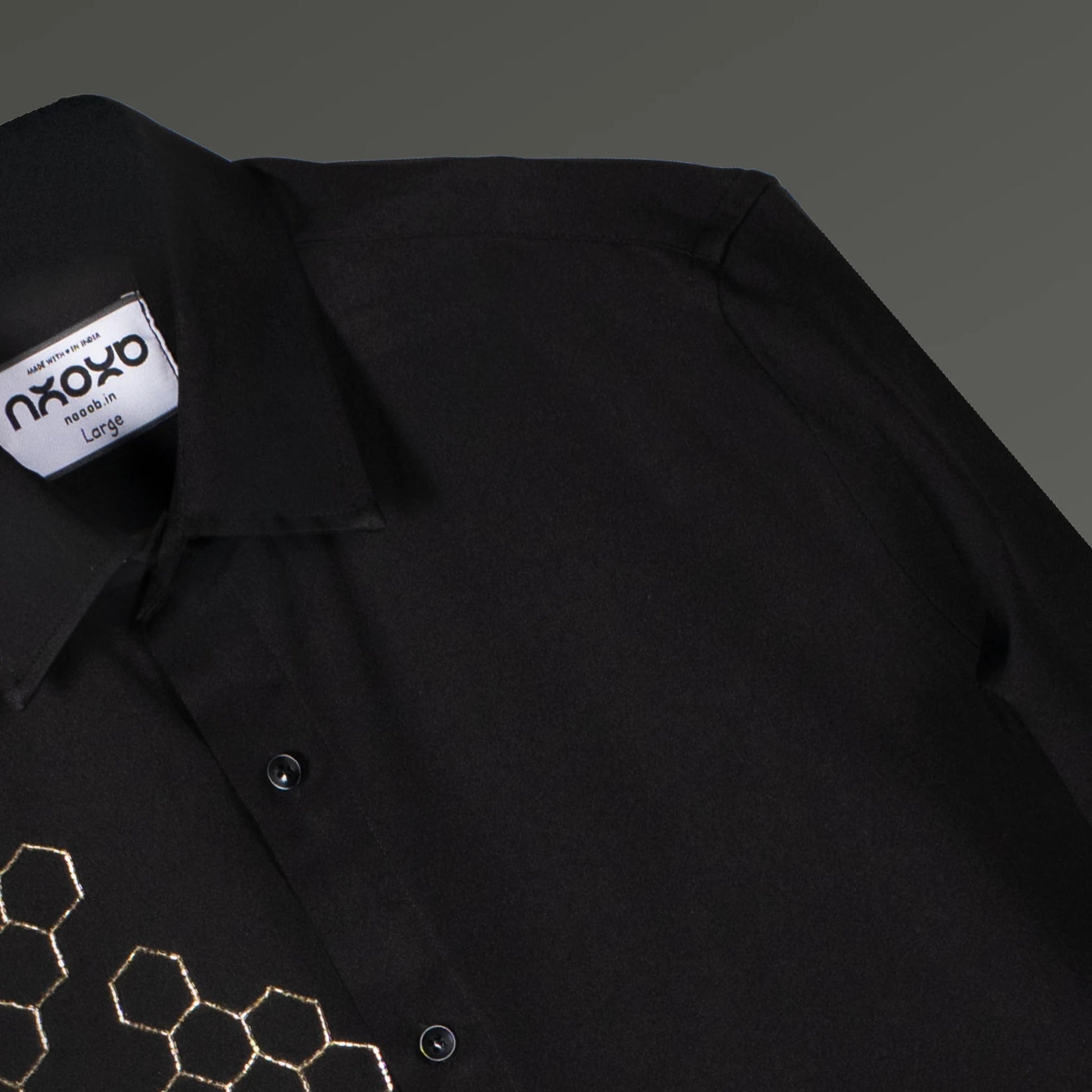 Hive Theory – Geometric Embroidered Shirt for Men