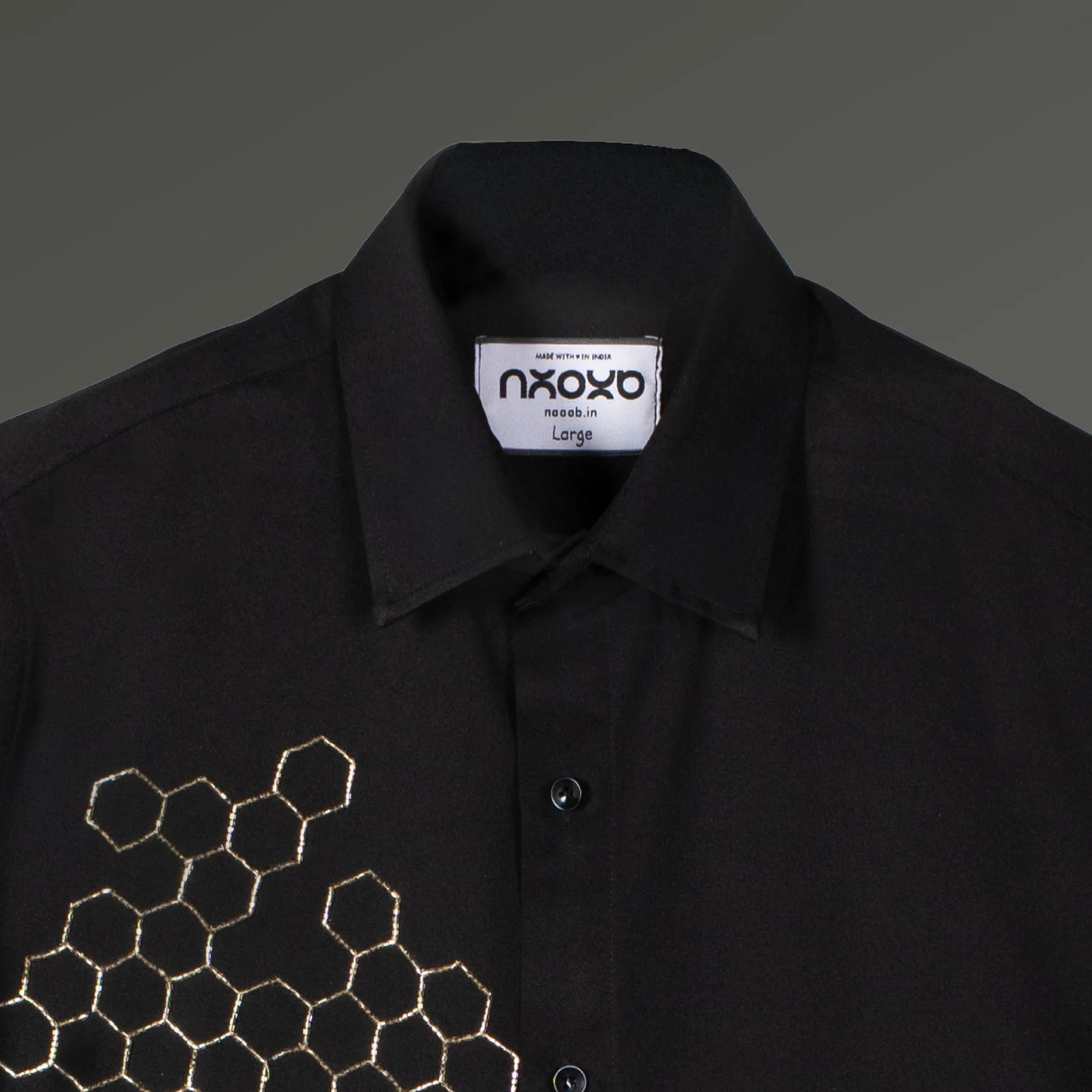 Hive Theory – Geometric Embroidered Shirt for Men