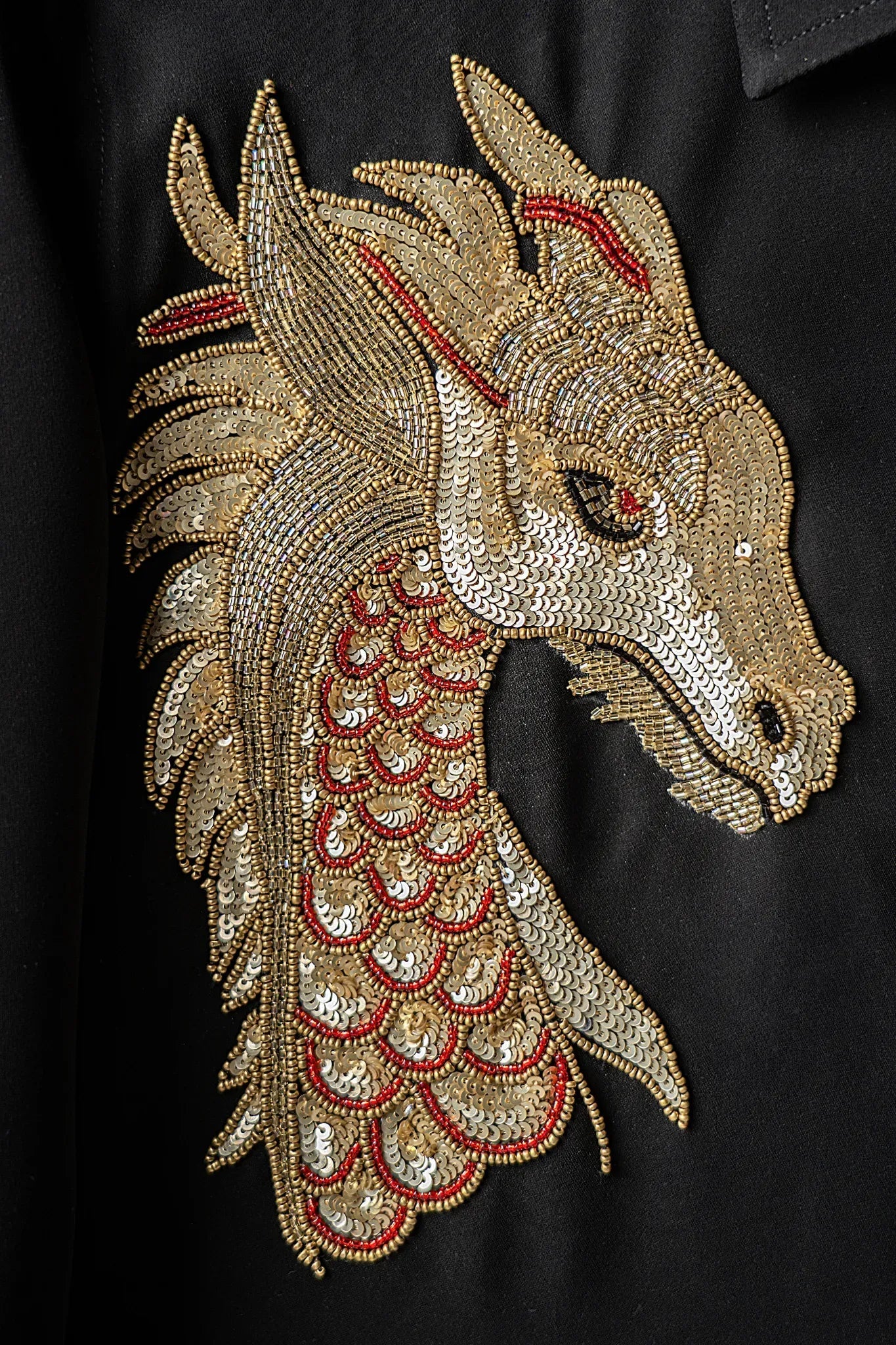 Black Dragon Embroidery Shirt