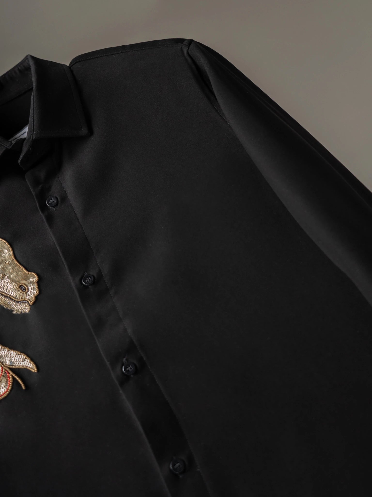 Dragon Embroidered Premium Black Shirt