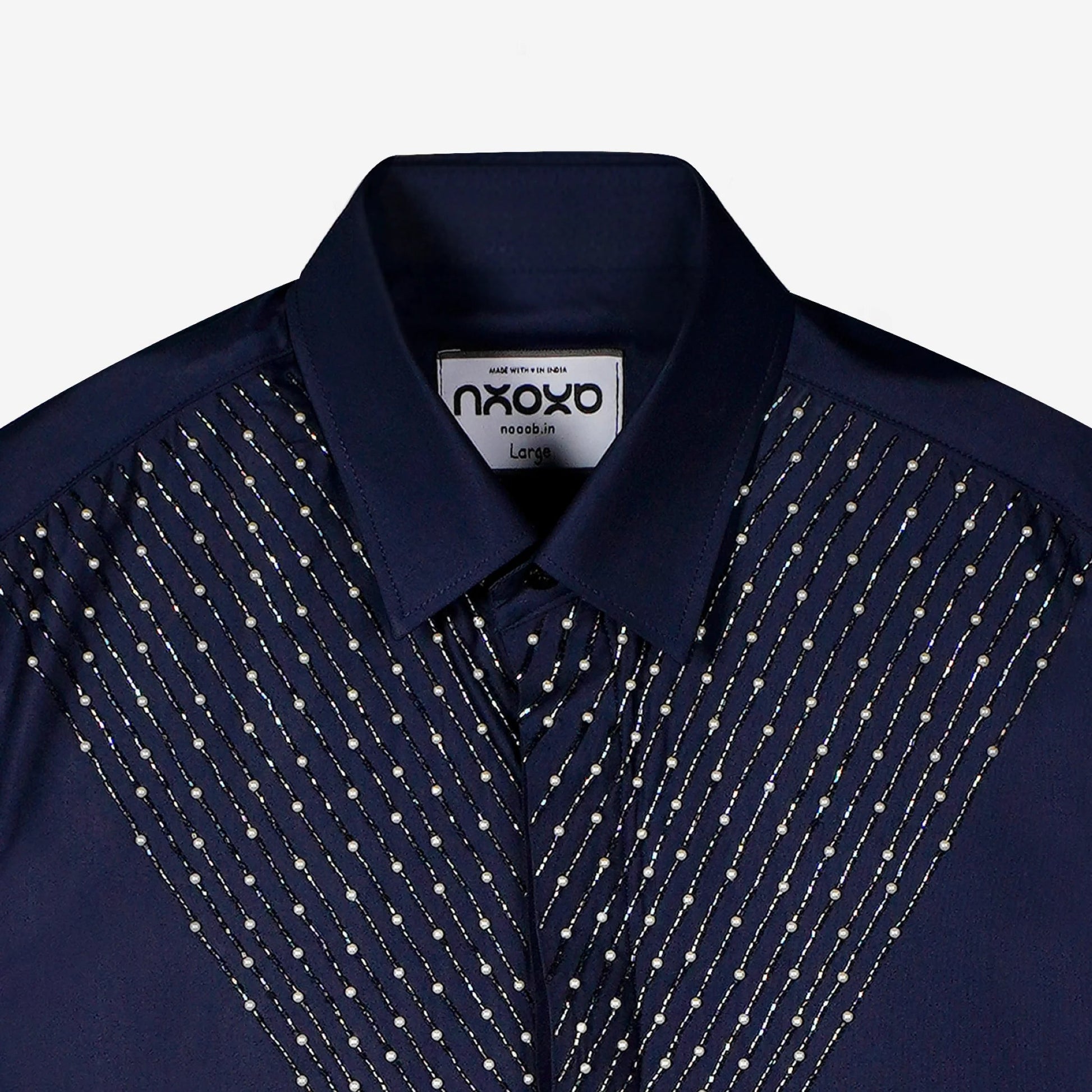 Midnight Axis – Embroidered Beadwork Shirt