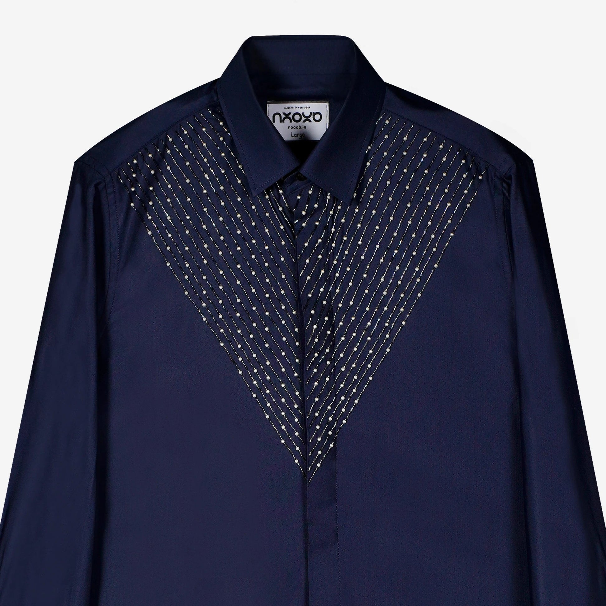 Midnight Axis – Embroidered Beadwork Shirt