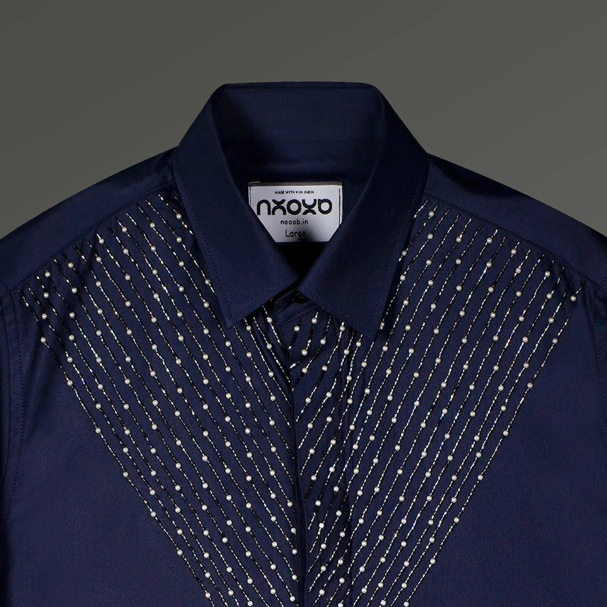 Midnight Axis – Embroidered Beadwork Shirt