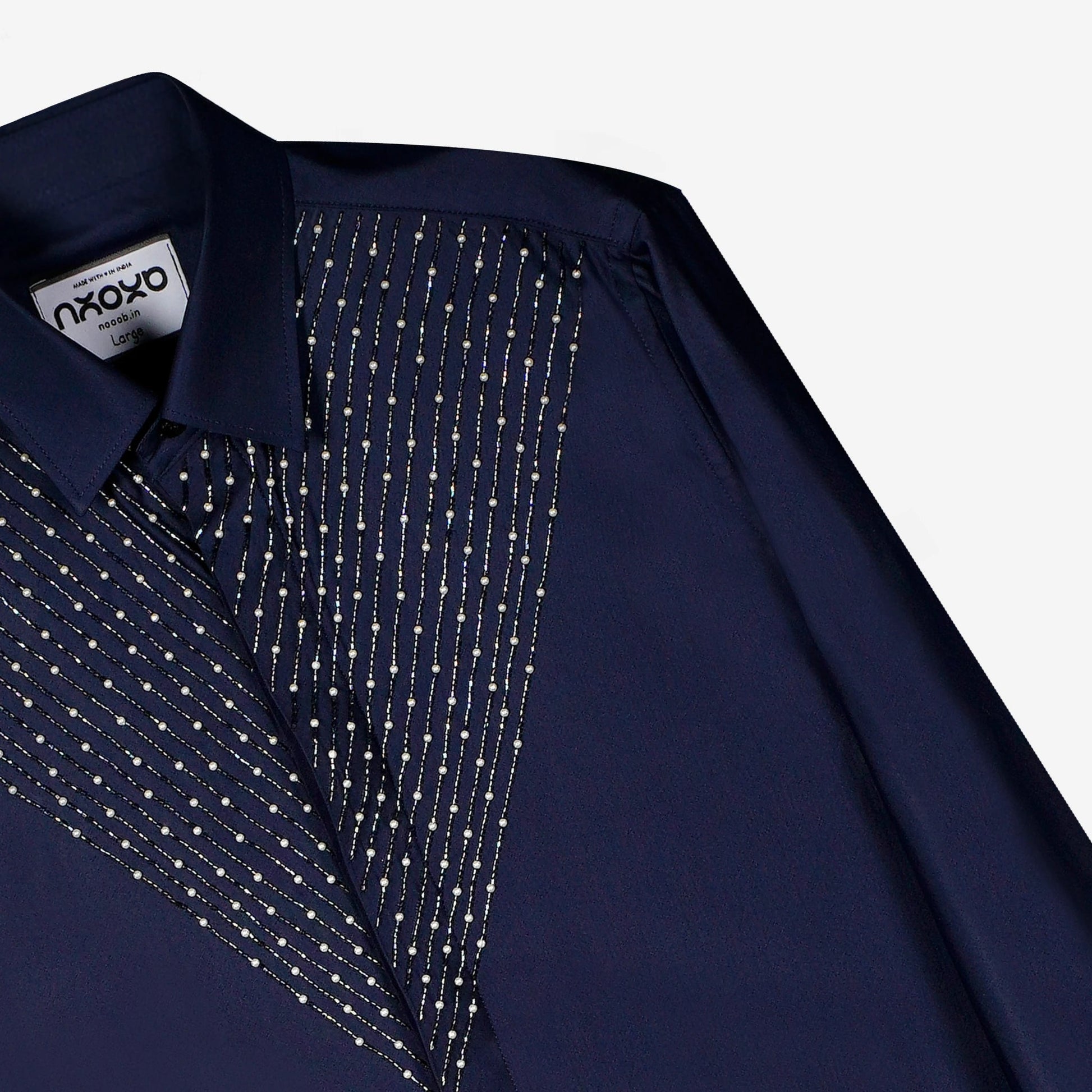 Midnight Axis – Embroidered Beadwork Shirt