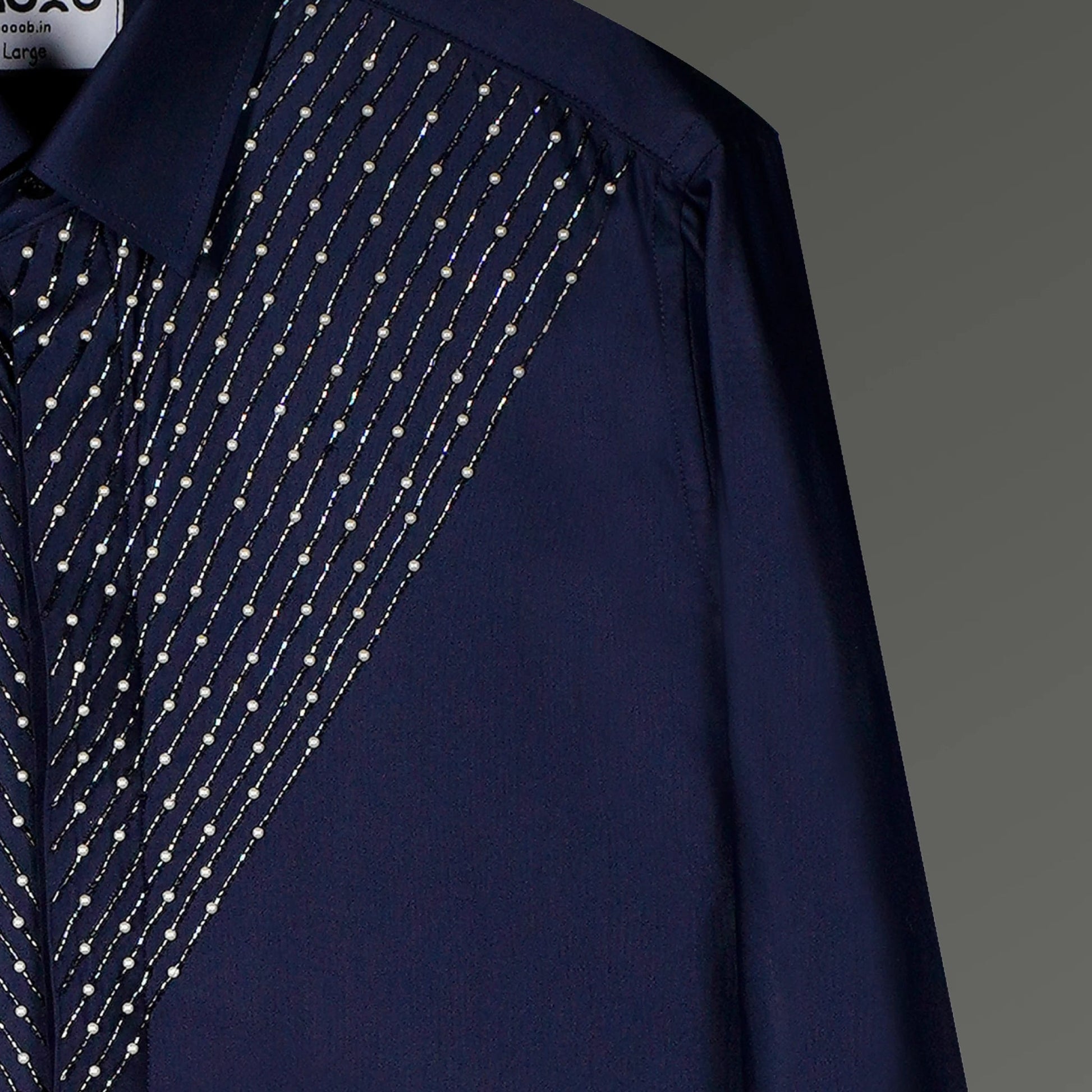 Midnight Axis – Embroidered Beadwork Shirt