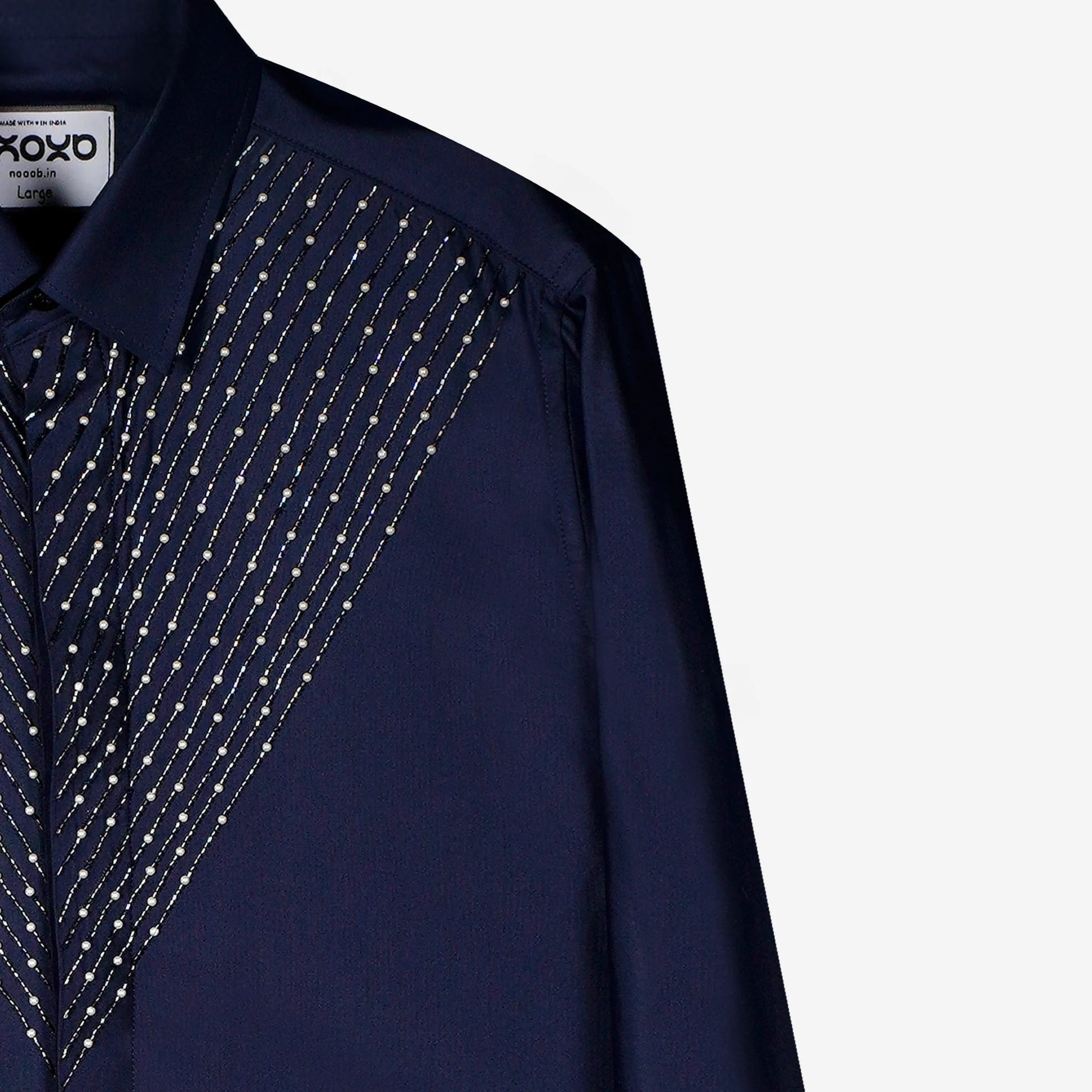 Midnight Axis – Embroidered Beadwork Shirt