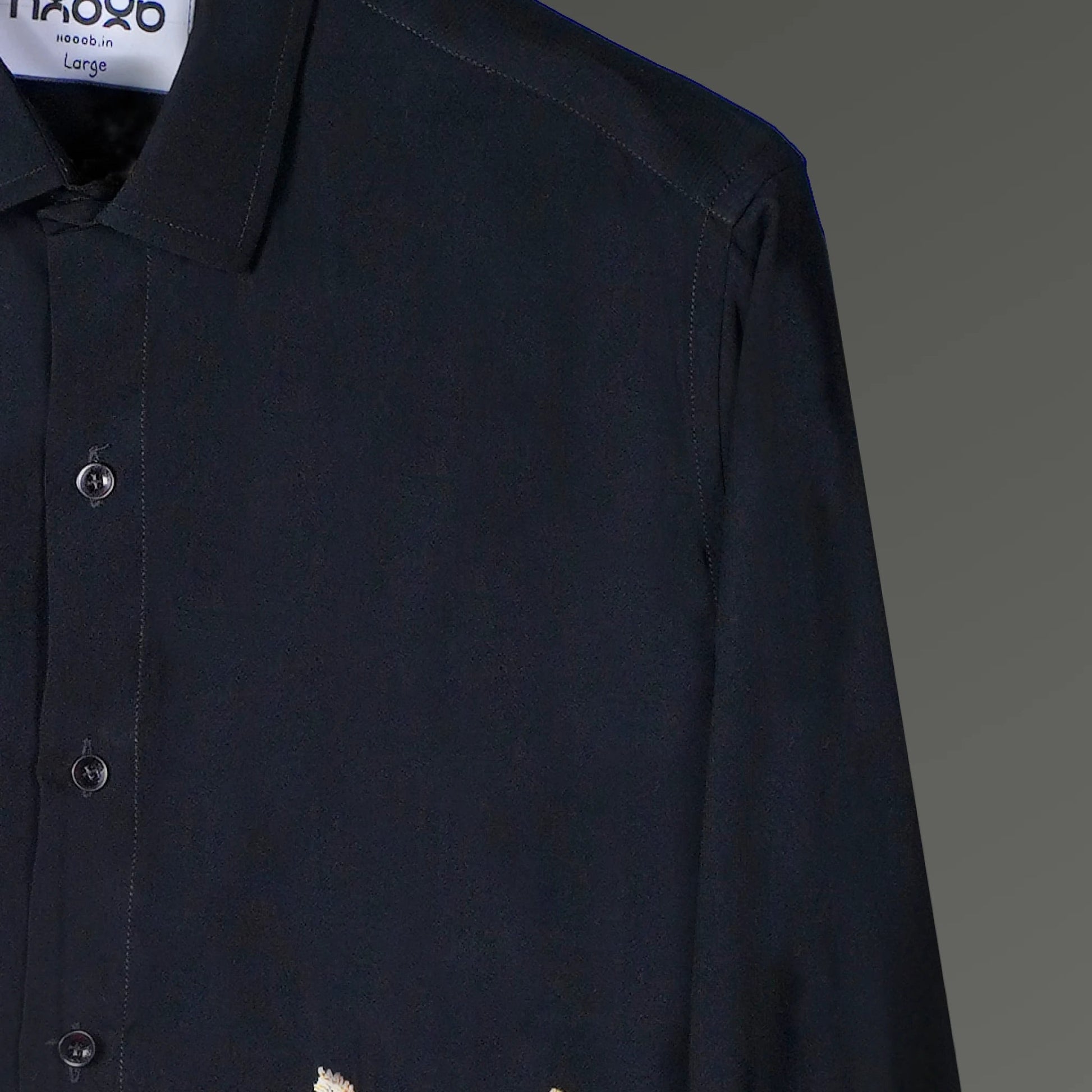 Midnight Burrow – Rabbit Embroidered Shirt