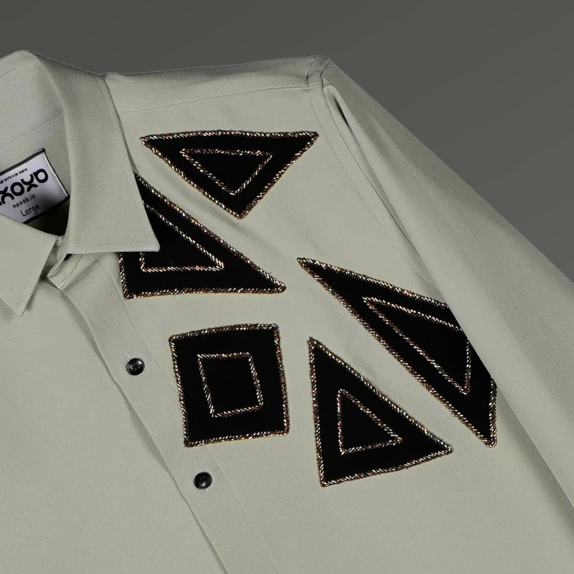 Modern Form – Abstract Embroidered Shirt