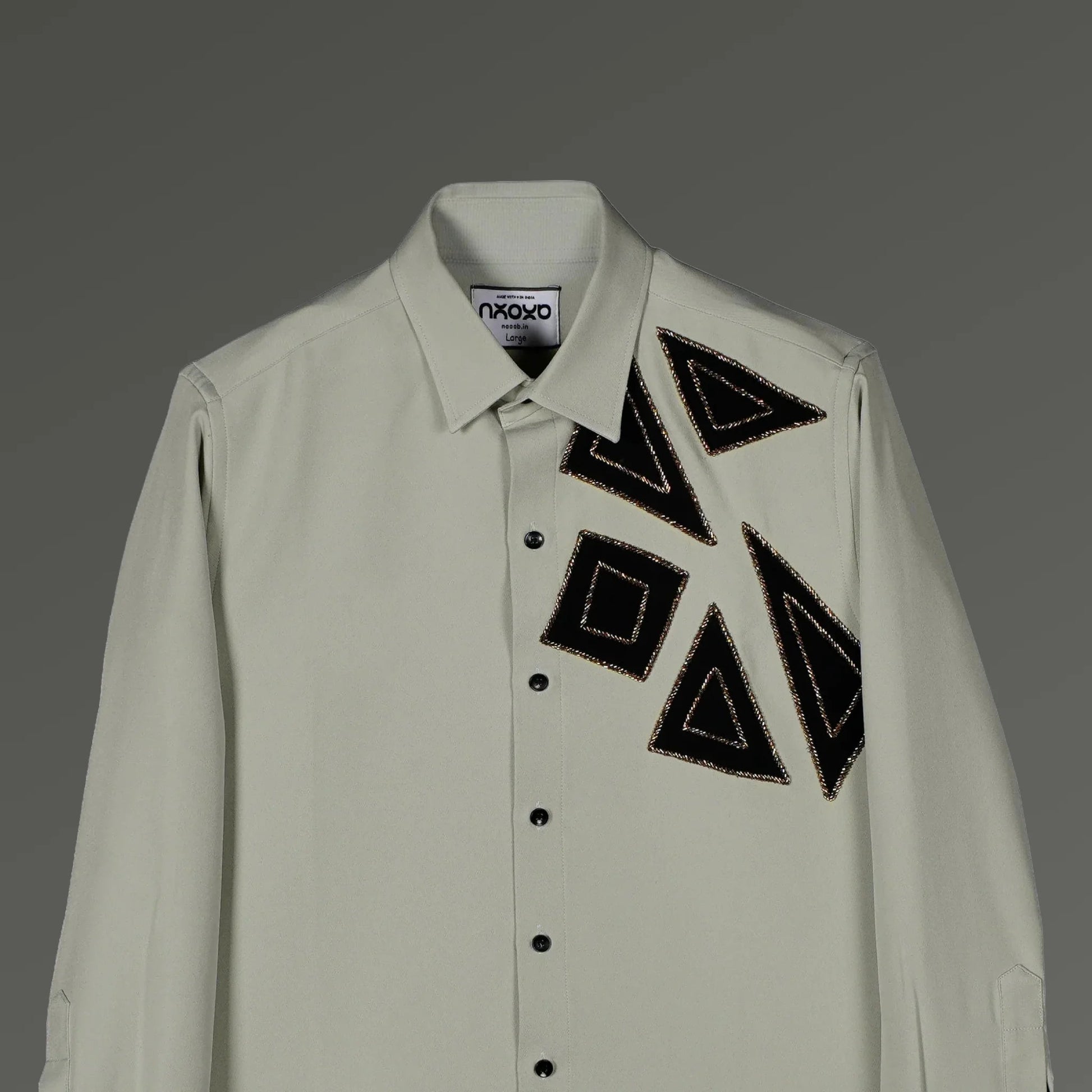 Modern Form – Abstract Embroidered Shirt