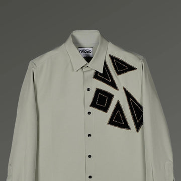 Modern Form – Abstract Embroidered Shirt