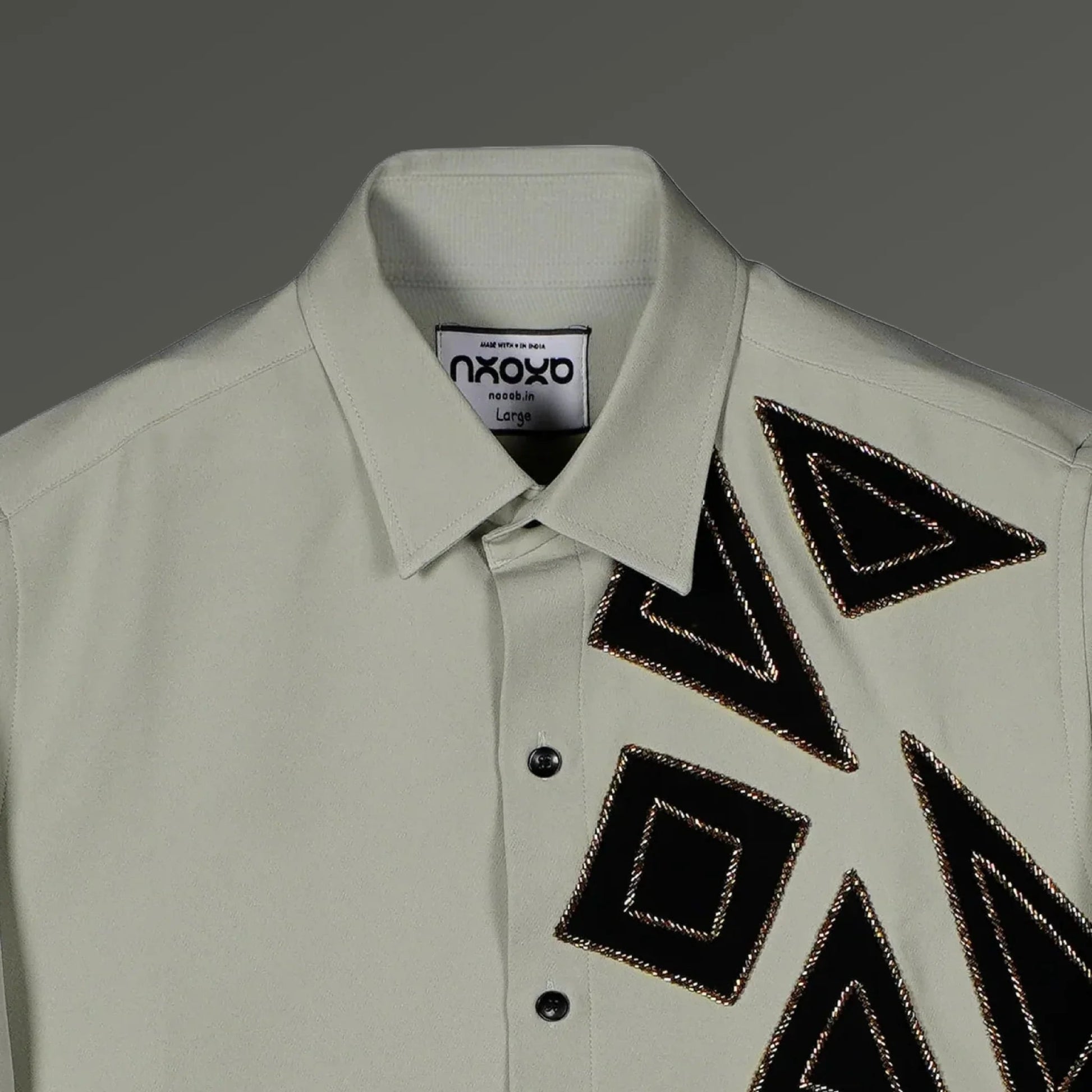 Modern Form – Abstract Embroidered Shirt