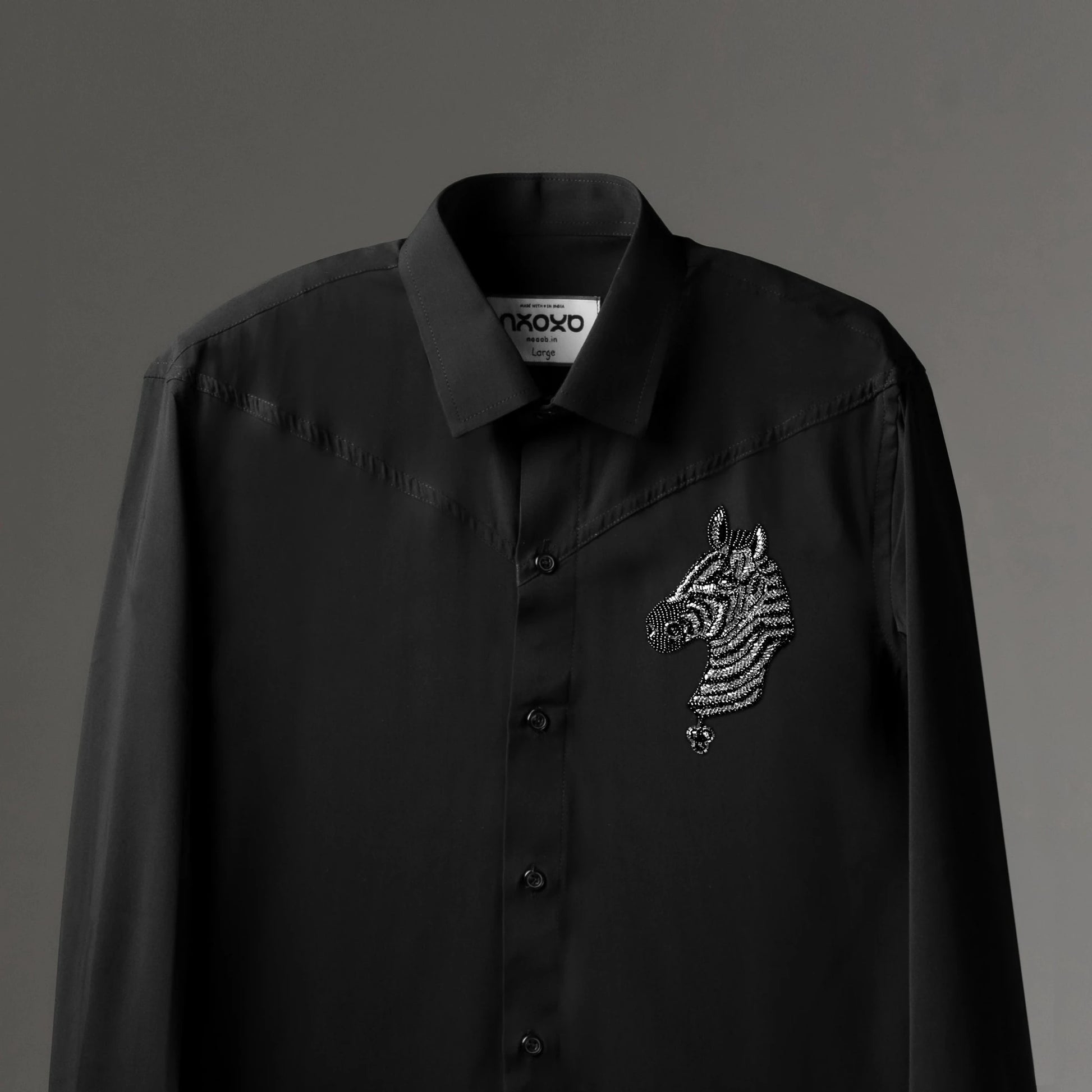 Noirstripe – Zebra Embroidered Shirt