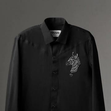 Noirstripe – Zebra Embroidered Shirt