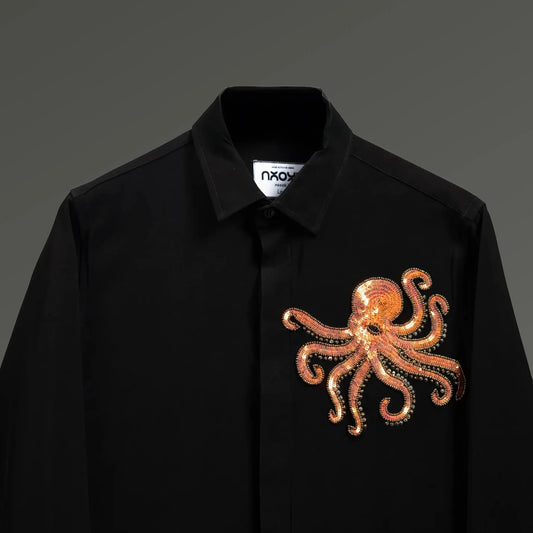 Octopus Embroidered Shirt