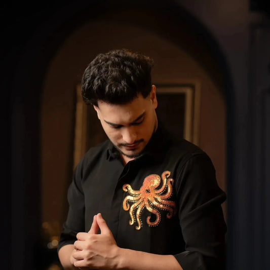 Octavia – Octopus Embroidered Shirt