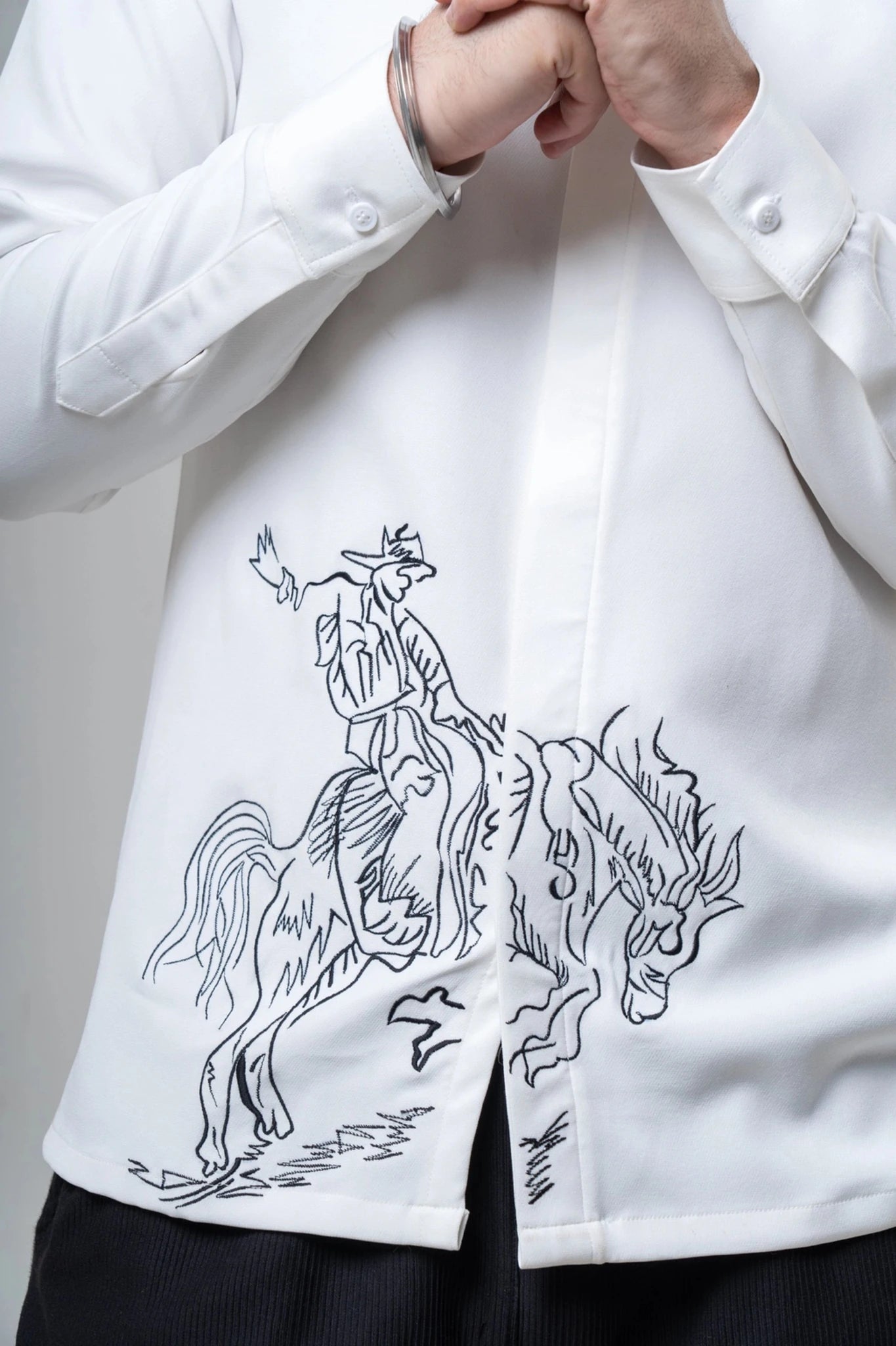 Cowboy & Horse Embroidered Premium Shirt