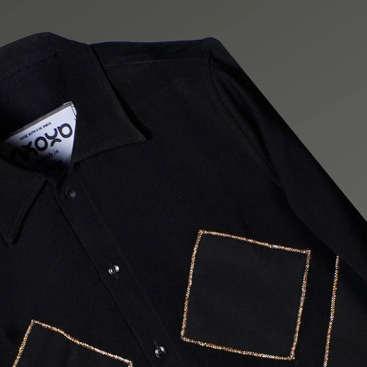 Prime Angles – Geometric Embroidered Shirt