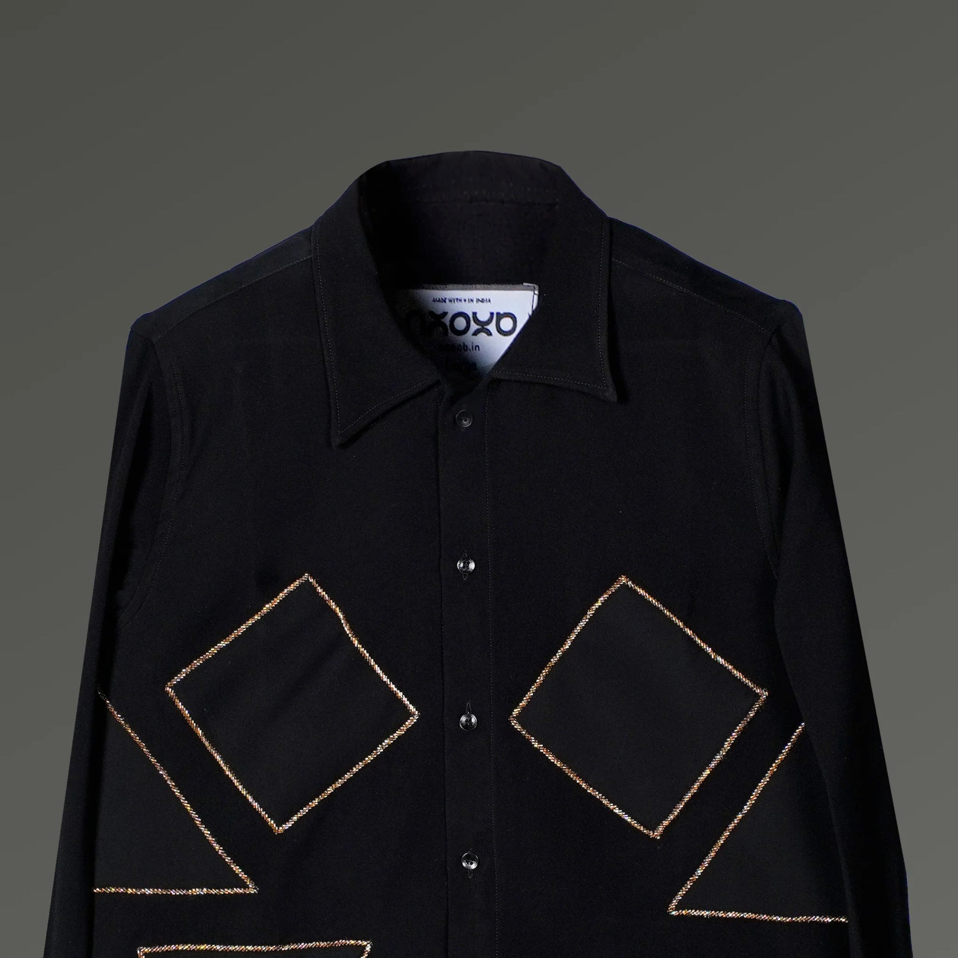 Prime Angles – Geometric Embroidered Shirt