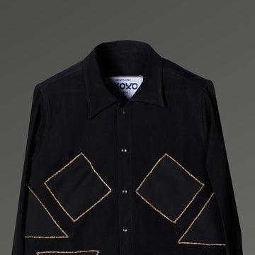 Prime Angles – Geometric Embroidered Shirt