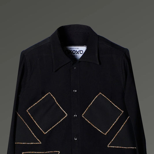 Prime Angles – Geometric Embroidered Shirt
