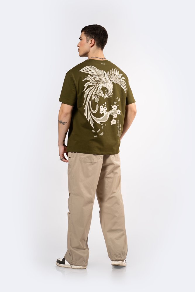 Buy Olive Green Oversized T-Shirt for Men