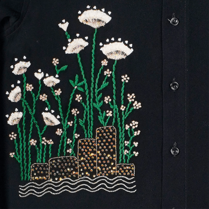 Rooted Rise – Floral Embroidered Shirt